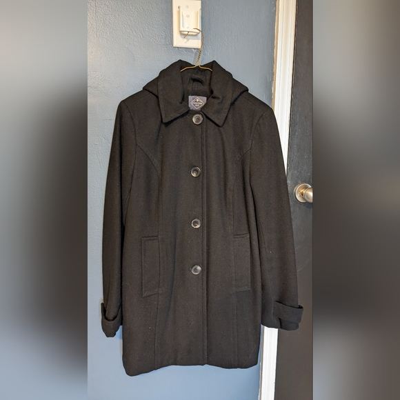 St. John's Bay Wool Lined Hooded Coat - Picture 4 of 8